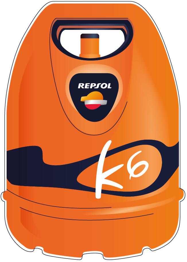 Bombona de butano 6kg K6 Repsol